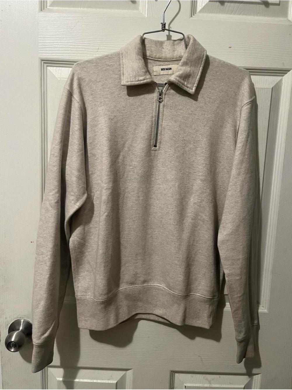 Buck Mason grey quarter zip sweatshirt Size XS Men